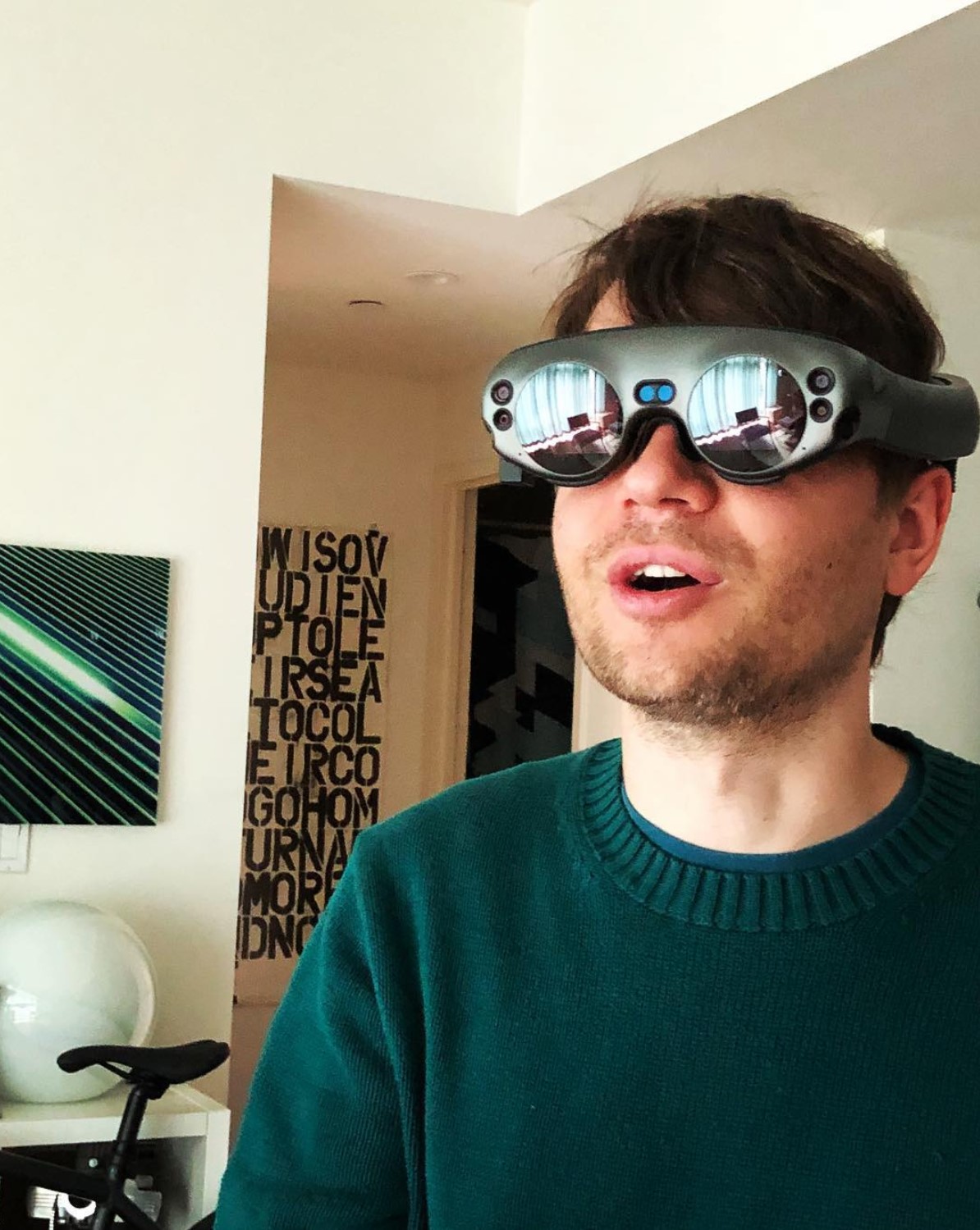 Andrey Radovski amazed at what he sees through Magic Leap One augmented reality glasses